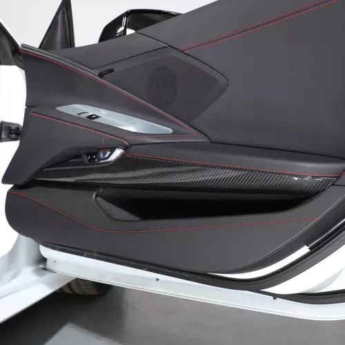 Real Dry Carbon Fiber Full Interior Dash Trim Cover Set Fits Corvette C8 2020-25 - Picture 58 of 113