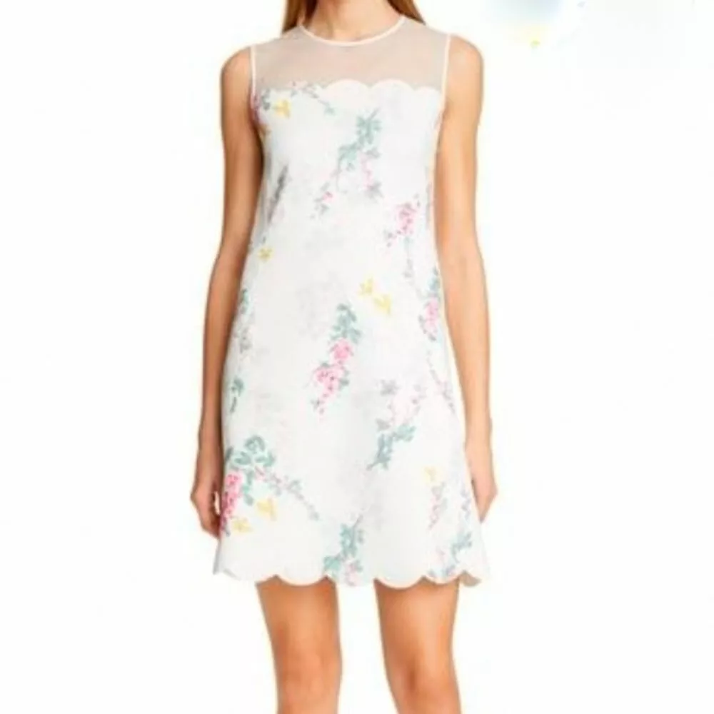Ted Baker White Tutti Fruiitti Shift Midi Dress sz M eBay