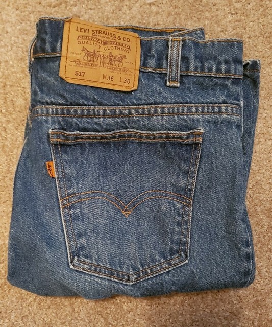 Vtg USA Levis 517 Bootcut Jeans Size 36 X 30 Orange Tab Rockabilly Levi's for sale online | eBay