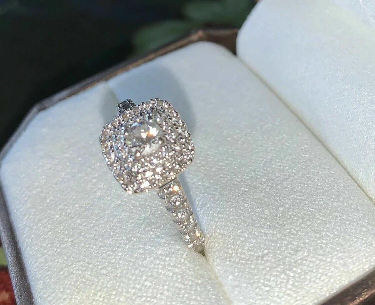 Double under shop halo ring