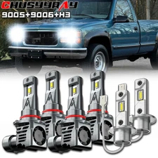 For GMC K3500 1997-2000 Led Headlights kit High-Low beam+Fog Lamp combo kit 6pcs