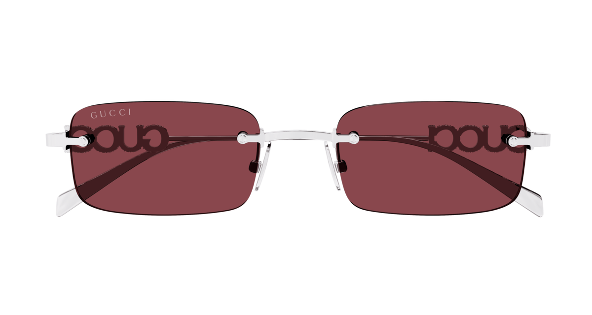 Gucci GG1808S 004 Silver Sunglasses Rimless Unisex New  display picture 1