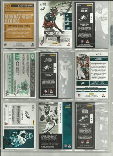 PHILADELPHIA EAGLES JORDAN MATTHEWS SWATCH & 10 CARD LOT - Picture 2 of 4