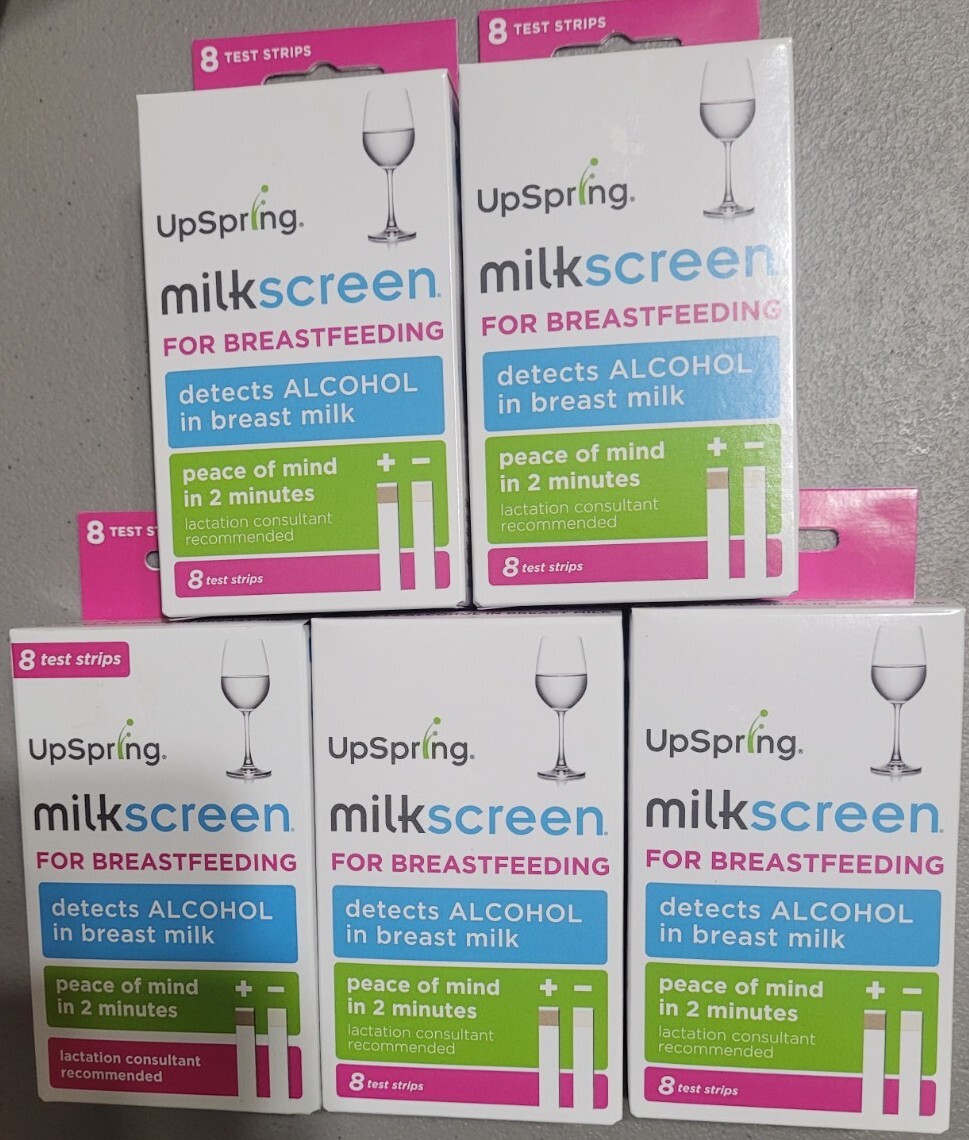 5x Lot Upspring Milkscreen Test Strips to Detect Alcohol in Breast Milk