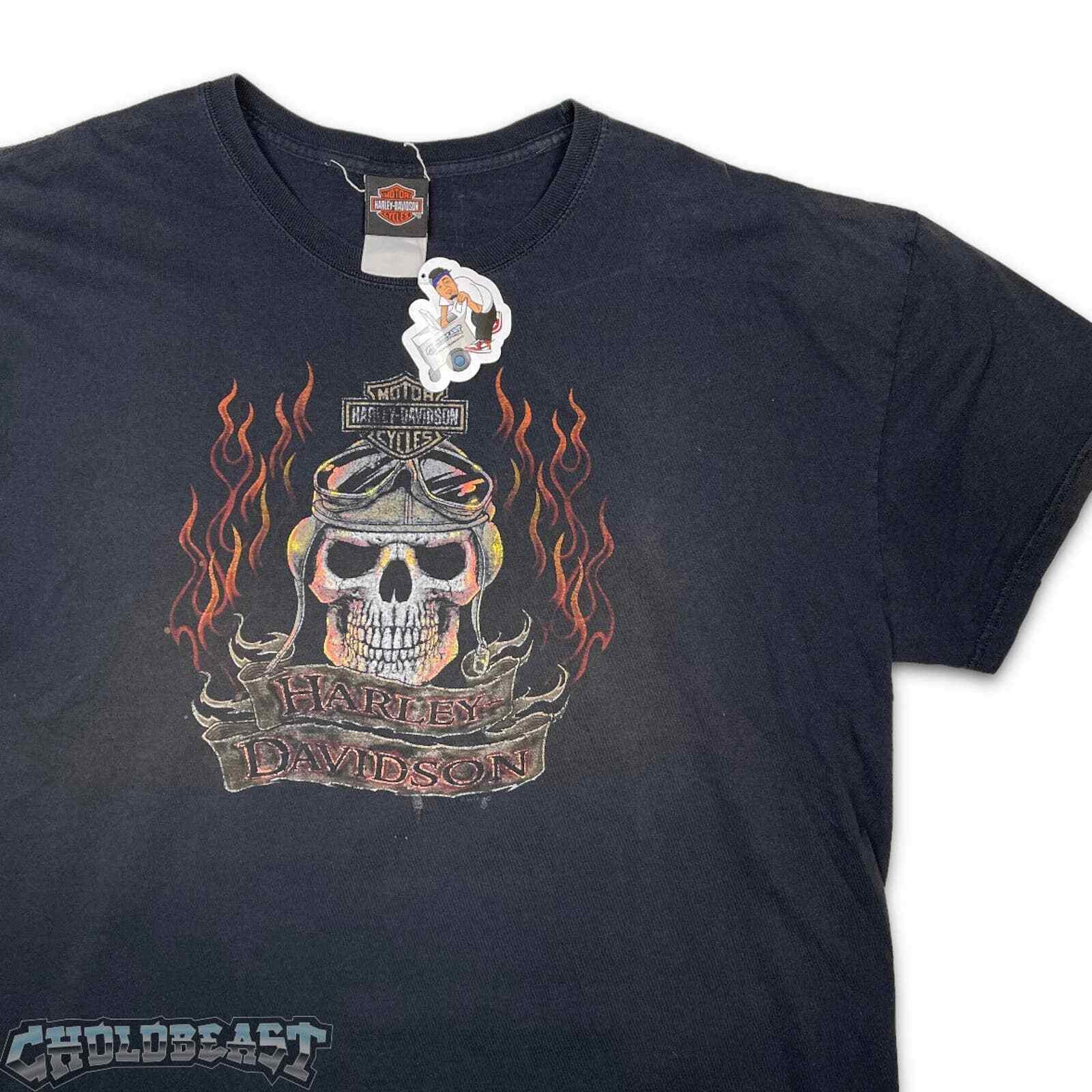 Y2K Harley Davidson Copper Canyon Worn T Shirt 2XL 20… Gem