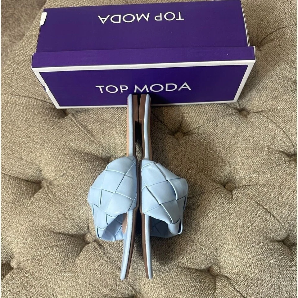 Sandalias tejidas con punta cuadrada Foto 3 de 4