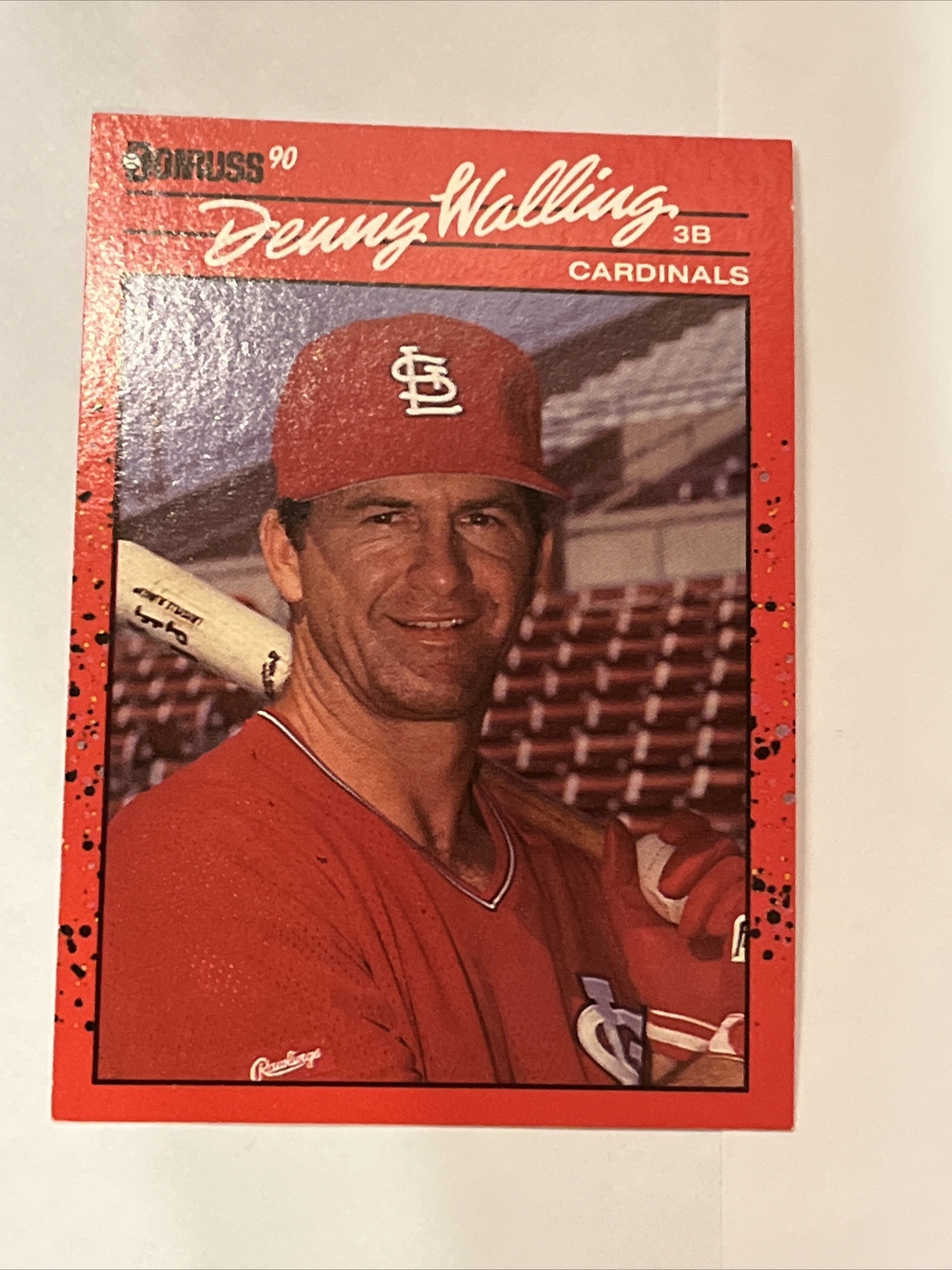 ERROR NO DOT 1990 DONRUSS BASEBALL CARD #677 DENNY WALLING CARDINALS PACK FRESH