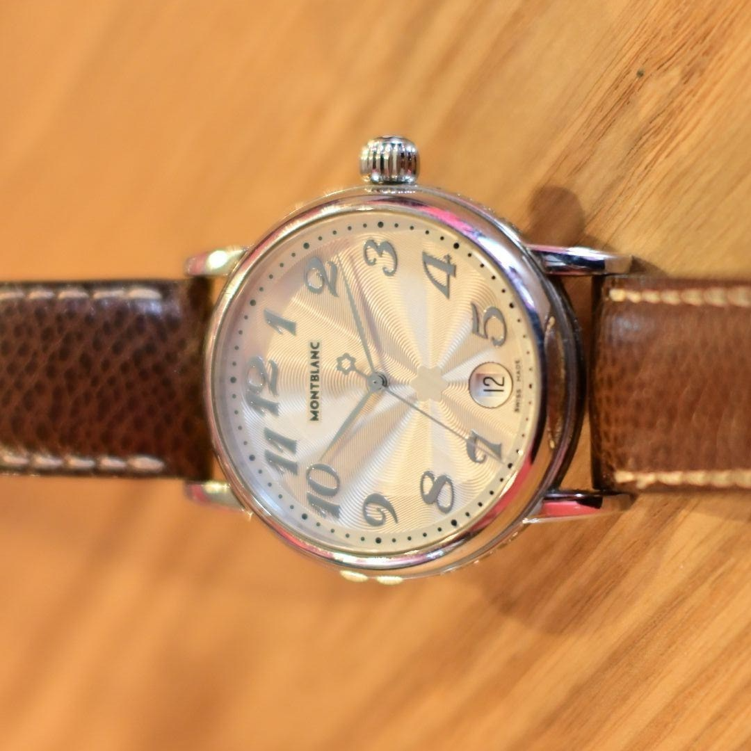 MONTBLANC Meisterstuck 7042 Quartz Men's Watch 36mm Silver Dial SS