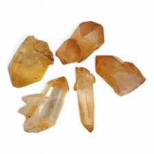 Tangerine Lemurian Natural Quartz Crystal Points grams.