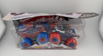 Monster jam 2026 Stars and Stripes Zombie Dragon 1:64 DAMAGED BOXES BENT CARDS