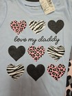 Girls New 2T Love My Daddy Tshirt And Matching Animal Print Pants — photo 2