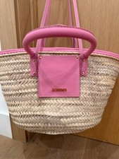 Jacquemus Le Panier Soli Pink Straw Basket Authentic