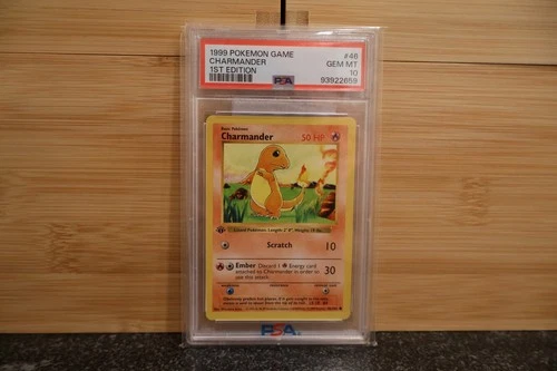 1999 Pokemon Game 1st Edition Shadowless Charmander #46 PSA 10 GEM MINT