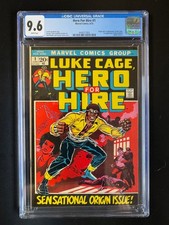 HERO FOR HIRE #1 CGC 9.6   -1st Luke Cage - WHITE PAGES - EXCEL Colors/Gloss