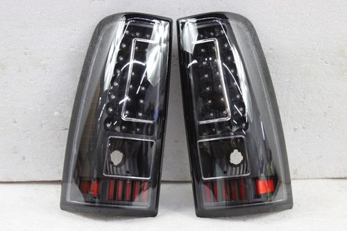 FITS BLK 99-02 Chevy Silverado GMC Sierra "C Shape" LED Tail Lights Brake Lamps