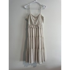 graduation Altar'd State Floral Tiered Midi Dress Womens Medium white Cream boho