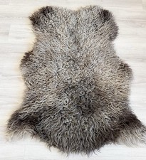 100 Natural Gotland Sheepskin Rug,sheepskin Pelt,Natural Color,gray,mink.