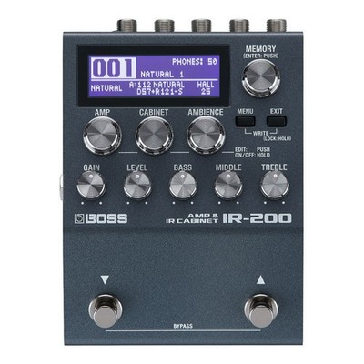 BOSS IR-200 Amp & Cabinet IR Pedal Processor 32bit 96kHz 128 Memory Slots