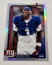 Malik Nabers Refractor Variation No. 225 2025 Topps Chrome Football Card