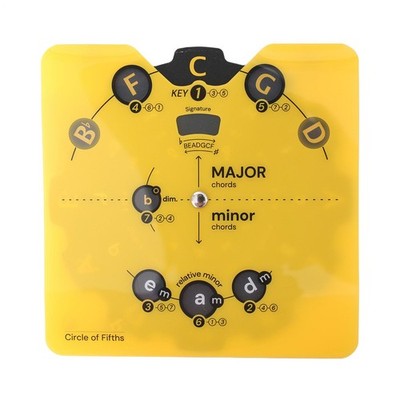 Music Theory Wheel Color-Coded Rotatable Musical Education Circle