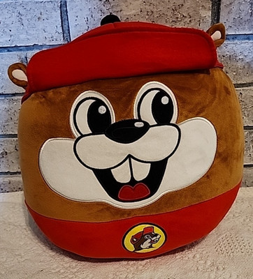 Buc-ee s Beaver 14  Squishy Pillow Plush Stuffed Animal Bucees Squish EUC