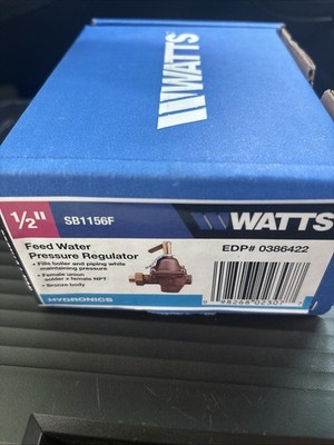 Watts SB1156F 1/2 in Bronze Single Union Water Pressure Regulator 10-25 psi