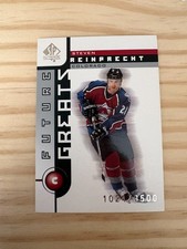 2001-02 SP Authentic #122 Steven Reinprecht FG 1024/3500 Colorado Avalanche