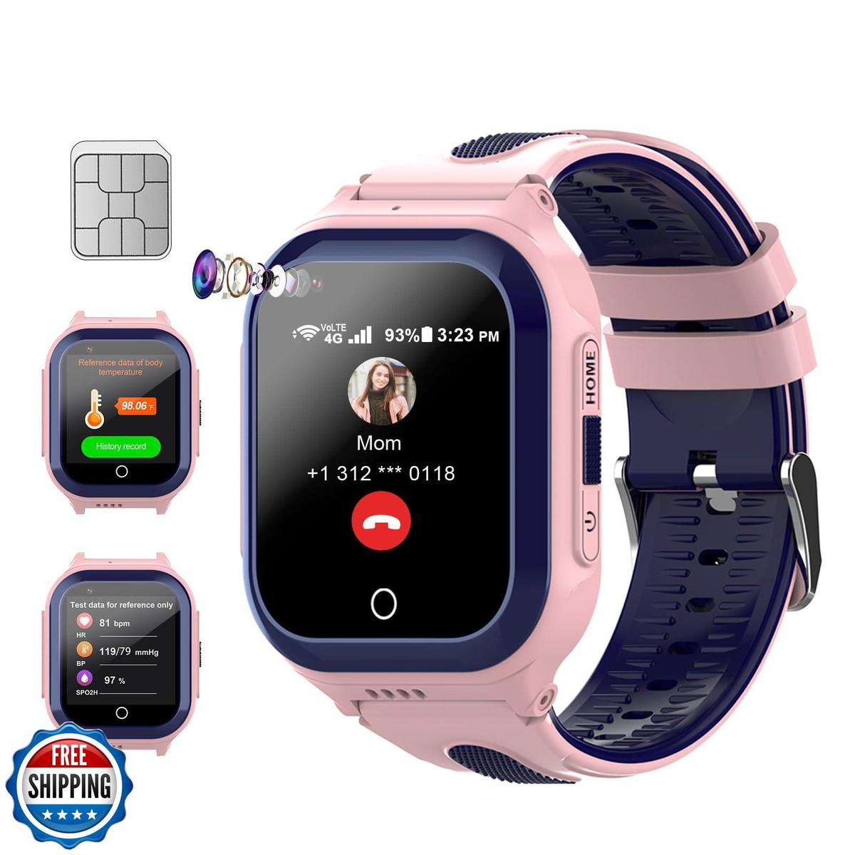 Wonlex Kid Tracker Gps Smartwatch Sim Card Getfitsoo Wonlex 4G