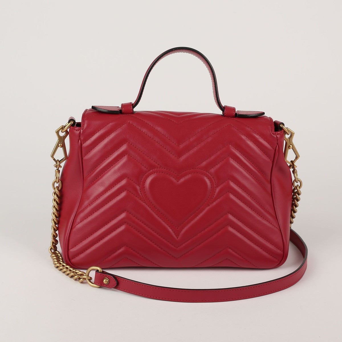 ゆーゆ　M4330) GUCCI グッチ Gジャン レッド 赤 GUCCI/グッチ】マイクロGG 2way ボストンバッグ レッド｜ヴァル