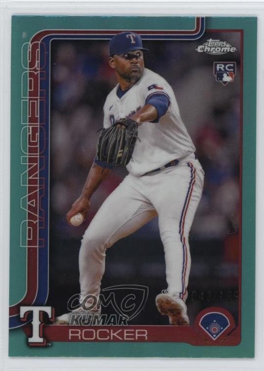 2025 Topps Chrome Aqua Refractor 43/199 Kumar Rocker #73 7sd