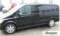 Schwarz Edelstahl SeitenbüGel Passend FüR Mercedes Vito Viano Swb Lwb 2004-2014
