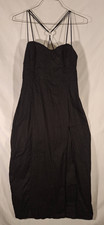 Zara Womens Black Midi Sundress Size XL w/ Linen