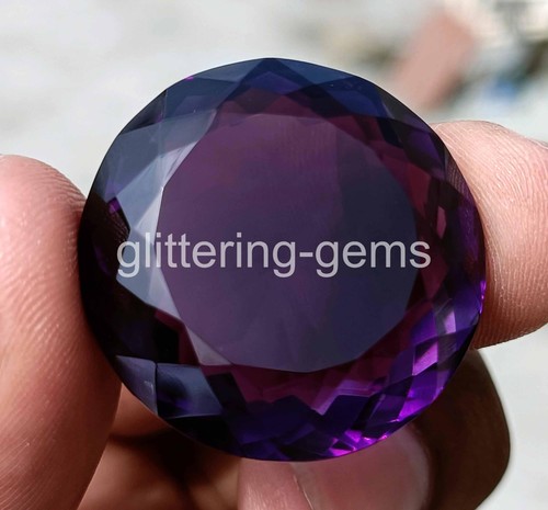 Certified Loose 51 Ct Natural Purple Alexandrite Round Shape IGL Gemstone 6YHI - Picture 2 of 5