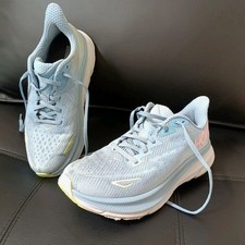 Hoka One One Clifton 9 Womens 10 Shoes Blue Sneaker 1127896 DNK Running Walking