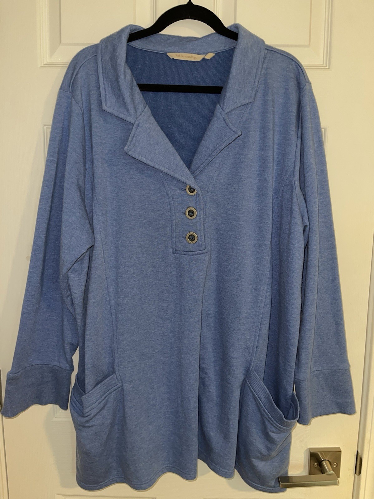 Soft Surroundings Cuddle Pullover Sweatshirt 3X P… - image 1