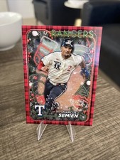 2024 Topps Holiday #H116 Marcus Semien Plaid Texas Rangers