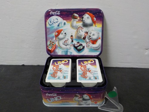 G034 Vintage 1998 Coca-Cola UNO Card Game Polar Bears Special Edition