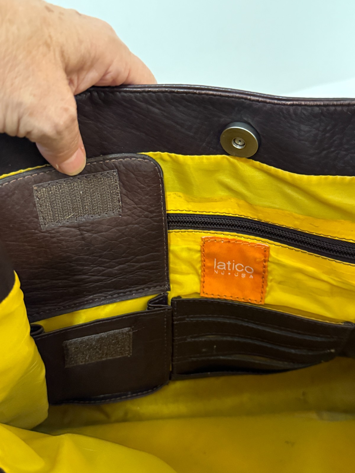 LATICO Leather Brown Structured Double Handled Sh… - image 8