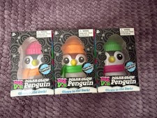 Authentic NeeDoh Polar Glow Penguin Glow in the Dark Schylling Squish Very Rare
