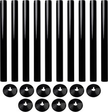 10 PCS Black Radiator Pipe Covers and Collars 200mm x 15mm Thickened Sleeves