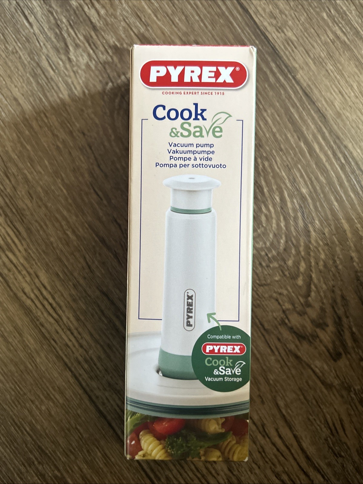Pyrex Cook Save Vacuum Food Storage Pump Boxed Unused (GG)