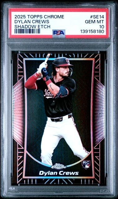 Dylan Crews 2025 Topps Chrome Shadow Etch RC CASE HIT PSA 10 SSP LOW POP