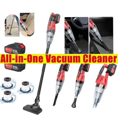 Cordless Vacuum Cleaner 3 in 1 Lightweight Stick Strong Suction LED Rechargeable