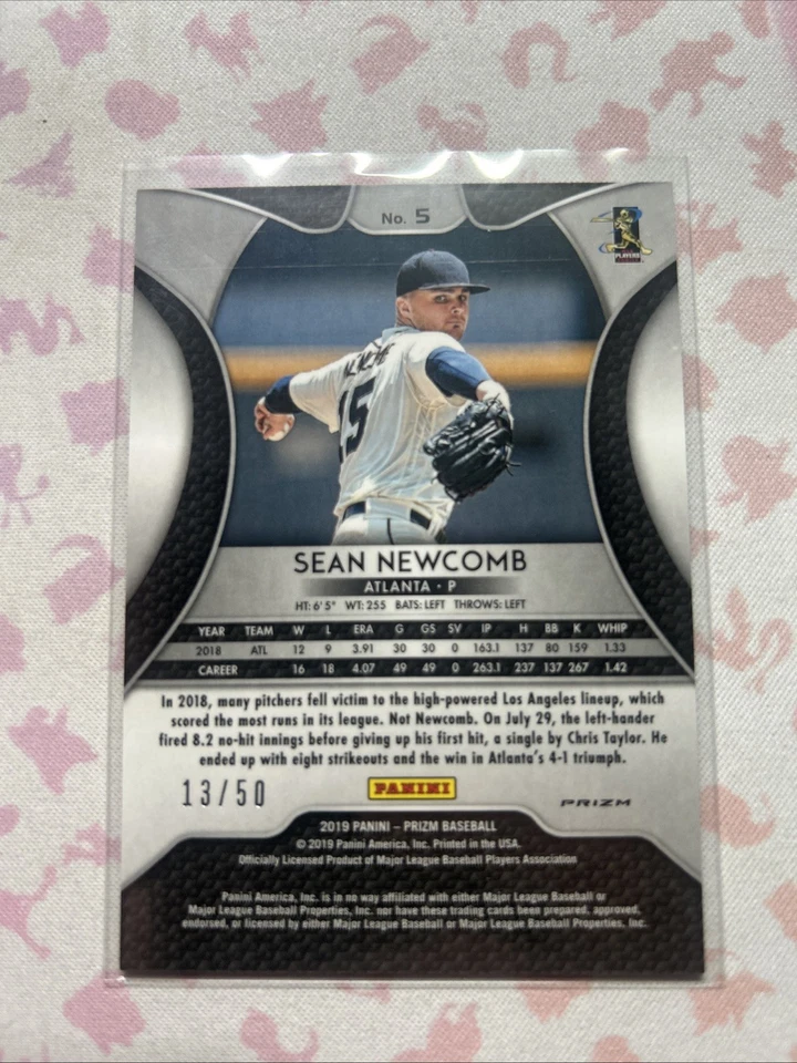 Panini Prizm Snake Skin Prizm 2019/50 Sean Newcomb #5 Foto 2 de 2