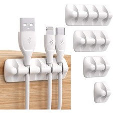 Self Adhesive Cable Clips Cord Organizer USB Cable Holder System for Home Office