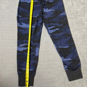 PINK Victoria's Secret Blue Camo Joggers Drawstring Sweatpants Medium Camouflage