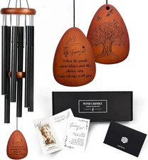 37" Memorial Wind Chimes for Loss of Loved One - Sympathy Bereavement Gift for