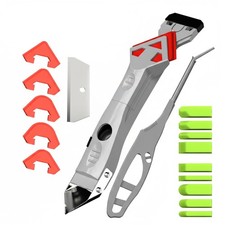 7 in 1 Caulking Tool with 5 Silicone Pads and 10pcs Caulking Tool Kit, Caulk ...