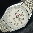 REFURBISHED SEIKO 5 AUTOMATIC 6309A VINTAGE JAPAN MENS WHITE WATCH a442397-1