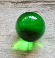 Kristallglaskugel Glaskugel 40mm klar gr&uuml;n transparent